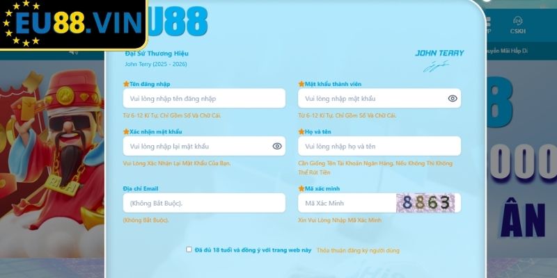 Đăng Ký EU88 - Hướng Dẫn Chi Tiết Cho Người Mới Bắt Đầu 1 Truy cập link chính thức