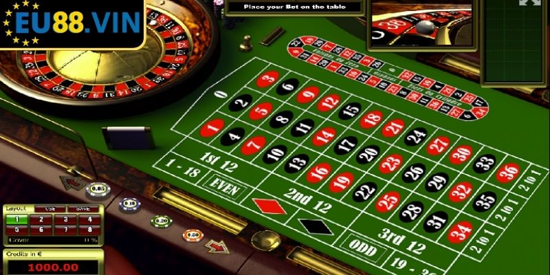 Roulette EU88 Online - Trải Nghiệm Bàn Quay Đỉnh Cao 2025 3 Tập trung vào bàn châu Âu
