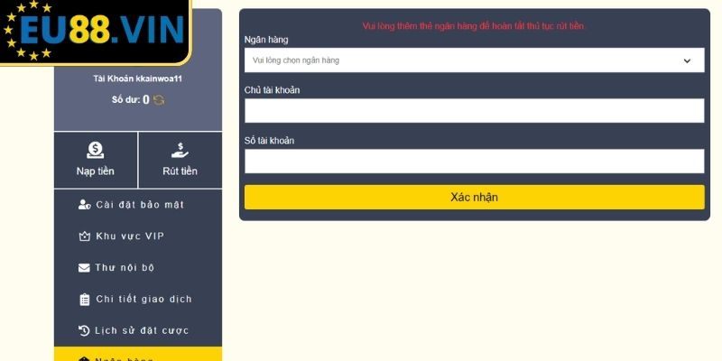 Rút Tiền EU88 - Hướng Dẫn Chi Tiết Và Lưu Ý Khi Giao Dịch 2 Đăng nhập tài khoản
